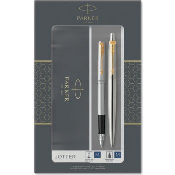 Parker Jotter Stainless Steel GT sada plnicí pero a kuličková tužka 1501/1563257