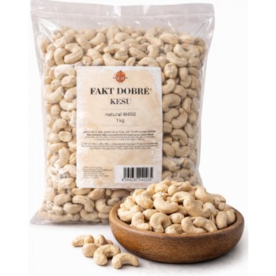 FAKT DOBRÉ kešu ořechy natural W450 500 g – Sleviste.cz