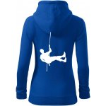Visící horolezec dámská mikina trendy zipper s kapucí Královská modrá – Zboží Dáma