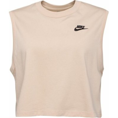 Nike SPORTSWEAR CLUB Dámské tílko béžová – Zboží Mobilmania
