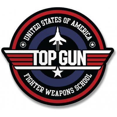 HYBRIS PRODUCTION AB samolepka Top Gun Fighter Weapons School 10 cm – Zboží Živě