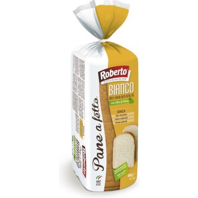 Roberto Pane Bianco Chléb bílý pšeničný s olivovým olejem 400 g – Zboží Dáma