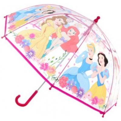 Princezny LA35111 deštník manuální průhledný růžový – Zboží Mobilmania