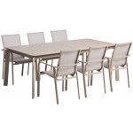 Kave Home zahradní set stolu Brela a šesti židlí Canea Béžový – Hledejceny.cz