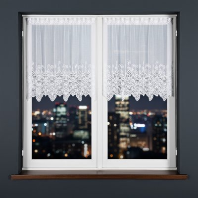 Dekorační metrážová vitrážová záclona NADIA bílá výška 80 cm MyBestHome – Zboží Dáma