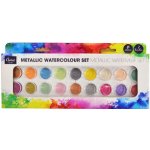 Junior farby vodové metalické 18 farieb + 2 štetce – Zboží Dáma
