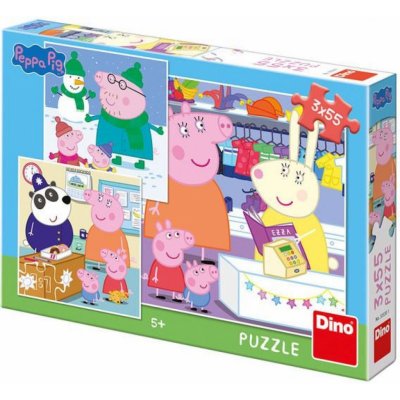 Dino Peppa pig: veselé odpoledne 3 x 55 dílků – Zboží Mobilmania