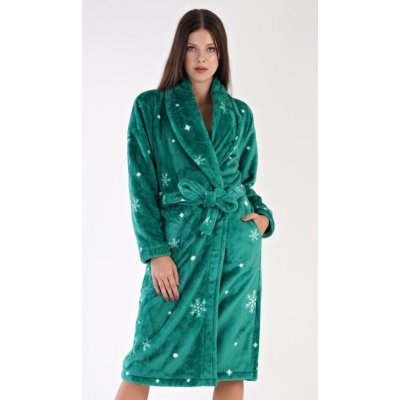 Vienetta Secret Vločky dámský župan s vločkami zelená – Zboží Dáma