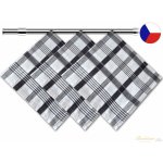 Sleep-well MODERNÍ KÁRO 50 x 70 cm TMAVĚ ŠEDÁ 3 ks – Zboží Mobilmania