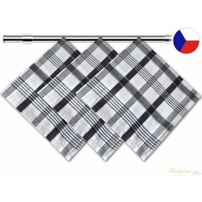 Sleep-well MODERNÍ KÁRO 50 x 70 cm TMAVĚ ŠEDÁ 3 ks – Zboží Mobilmania