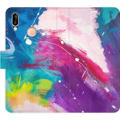 Pouzdro iSaprio Flip s kapsičkami na karty - Abstract Paint 05 Huawei P20 Lite – Zbozi.Blesk.cz