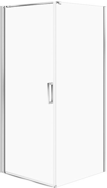 Cersanit Moduo, 1-křídlový sprchový kout 80(dveře) x 80(stěna) x 195cm, 6mm čiré sklo, chromový profil, S601-479