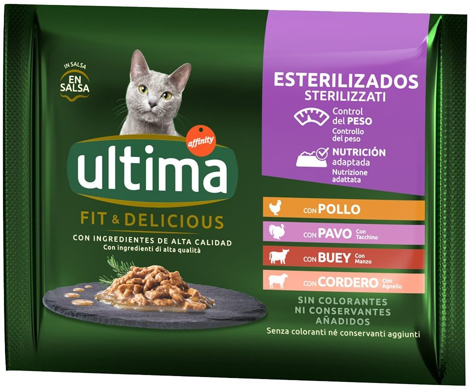 Ultima Cat Sterilized kuřecí a losos 96 x 85 g