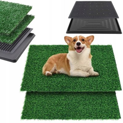 Meedo Toaleta pro psy s nádobou a umělou trávou 64 x 51 x 3 cm WC – Hledejceny.cz