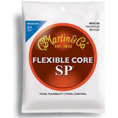 Martin MFX750 SP Flexible Core Strings, 92/8 Phosphor Bronze, Medium