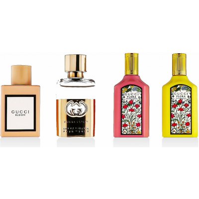 Gucci mini set EDP Flora Gorgeous Orchid 5 ml + EDP Flora Gorgeous Gardenia 5 ml + EDT Guilty Pour Femme 5 ml + EDP Bloom 5 ml pro ženy – Zboží Dáma