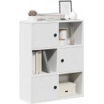 Knihovna bílá 60x24x76,5 cm kompozitní dřevo – Zboží Dáma