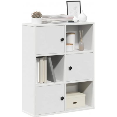 Knihovna bílá 60x24x76,5 cm kompozitní dřevo – Zboží Dáma