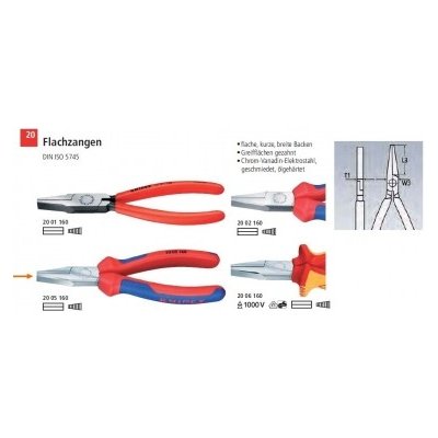 Ploché kleště 140mm KNIPEX 2005140 2005140 – Zbozi.Blesk.cz