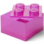 LEGO® úložný box 4 s víkem třpitivá růžová – Zboží Dáma