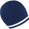 Dětská čepice Result Headwear čepice R 368X s kontrastními pruhy pletená COT-28368X96399 Navy/bílá