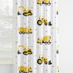 Goldea dětský bavlněný závěs - bagry a stavební auta 160x150 cm – Hledejceny.cz