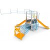 Dětské hřiště Playground System Šplhací sestava z nerezu prolézačka se skluzavkami 16240