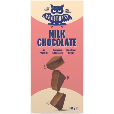 HealthyCo Milk chocolate mléčná čokoláda bez cukru 100 g – Zboží Mobilmania