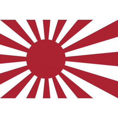 Japonská námořní vlajka - 30 x 45 cm - tunel, karabina – Hledejceny.cz
