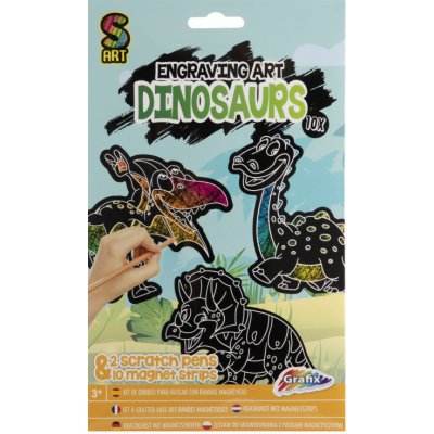 Grafix 220012 2 škrabací magnetky dinosauři 22 ks – Zboží Dáma