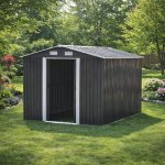 BestBerg BBSH-1113A 13,3 m² 342,5 x 389 x 202 cm antracit/bílá – Zboží Dáma