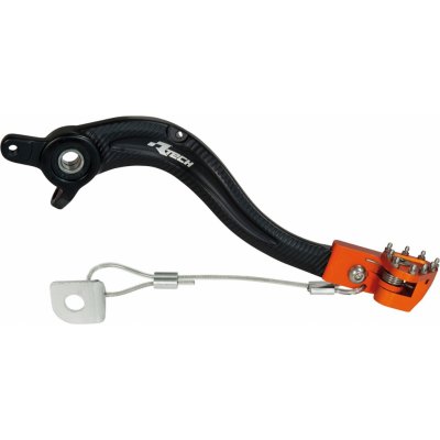 Brzdový pedál hliníkový KTM, RTECH (černo-oranžový) M400-1071 – Hledejceny.cz