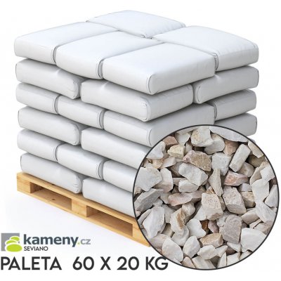 Kameny.cz Perla mramorová kamenná drť Vyberte si balení: Paleta - 60 x 20 kg - DOPRAVA ZDARMA – Zboží Dáma