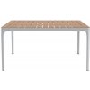 Jídelní stůl Ethimo Play 149x149 cm Warm grey/teakové dřevo