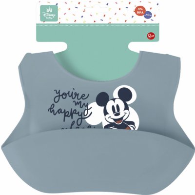 Mickey Mouse silikonový bryndák Blue – Zboží Dáma