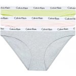 Calvin Klein 3 PACK dámské kalhotky Bikini QD3588E13X růžová žlutá šedá – Zboží Mobilmania