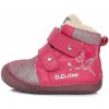 Dětské kotníkové boty D.D.Step W070-929A barefoot s vílou růžové