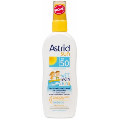 Astrid Sun Wet Skin dětský transparentní spray na opalování SPF50 150 ml – Zbozi.Blesk.cz