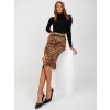 Dámská sukně Midi sukně s leopardím potiskem a zipem vi-sd-147.43p black-beige
