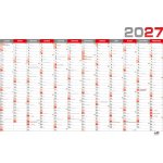 Nástěnný roční B1 964 x 670 mm červený 2027 – Hledejceny.cz