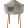 Jídelní židle Kondela Kadir New Typ 5 patchwork mentol / buk