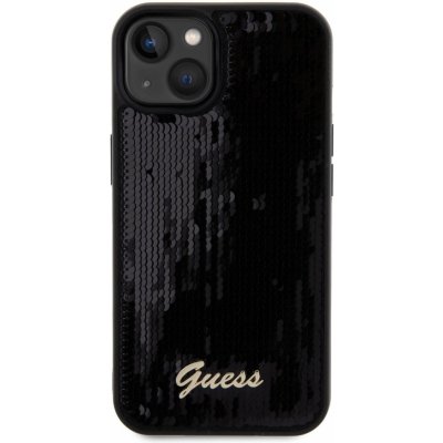 Pouzdro Guess Sequin Script Logo iPhone 13 černé – Zboží Mobilmania
