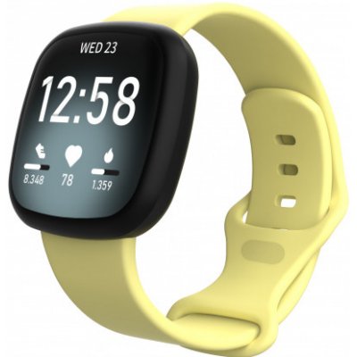 BStrap Silicone Large řemínek na Fitbit Versa 3, yellow SFI013C05 – Hledejceny.cz