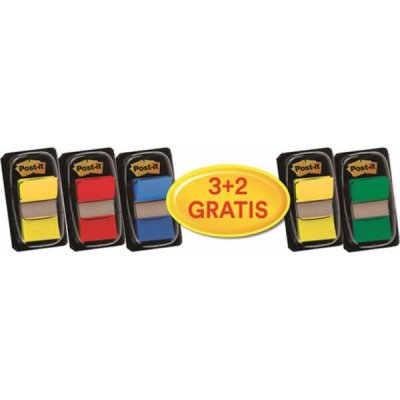 Post-it POST-IT® INDEXING ZÁLOŽKY PROMO SADA 3X50, 25,4X43,2MM +2X50 ZDARMA – Hledejceny.cz