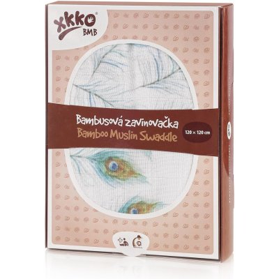 Kikko Bambusová zavinovačka XKKO BMB Digi Peacock Feathers – Hledejceny.cz
