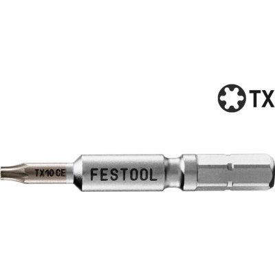 Šroubovací BIT pro aku šroubováky Festool s rozhraním FastFix Torx TX 10, 50mm, 2ks