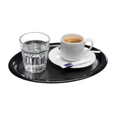 APS Tác oválný z černého melaminu na servírování kávy 260x200 mm Kaffeehaus černá – Hledejceny.cz