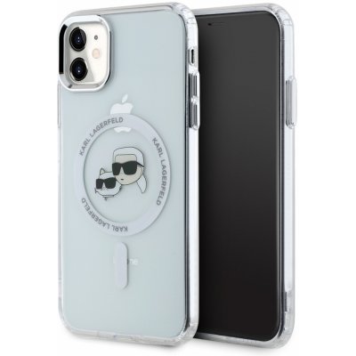 Karl Lagerfeld Ochranný kryt na iPhone 11 - Karl Lagerfeld, IML K&CH Heads MagSafe Transparent KLHMN61HLSKCH – Zboží Mobilmania