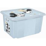 OKT Plastový box Mickey 15 l 38 x 28,5 x 20,5 cm světle modrý s víkem