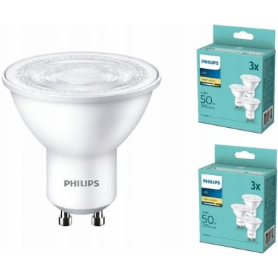 Philips LED žárovka 82995000 230 V, GU10, 4.7 W = 50 W, teplá bílá, A+ A++ E , reflektor, 6 ks – Zboží Mobilmania